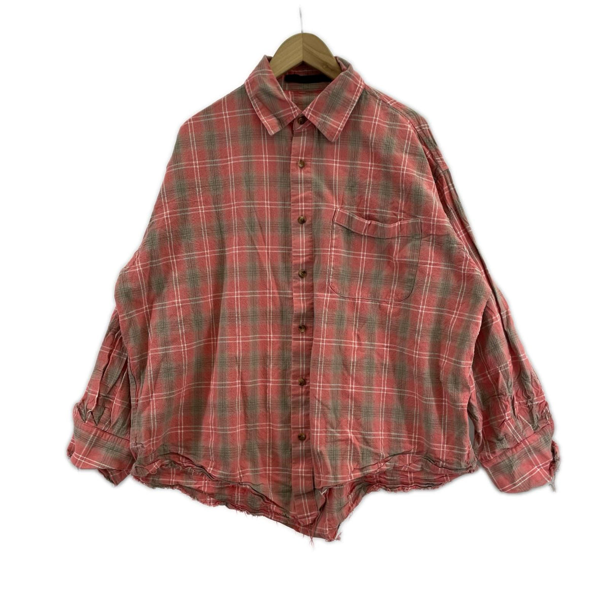 長袖シャツ JUN/NAKAYAMA 長袖シャツ 26SS ﾁｪｯｸﾛｰｶｯﾄｼｬﾂ OS ﾚｯﾄﾞ