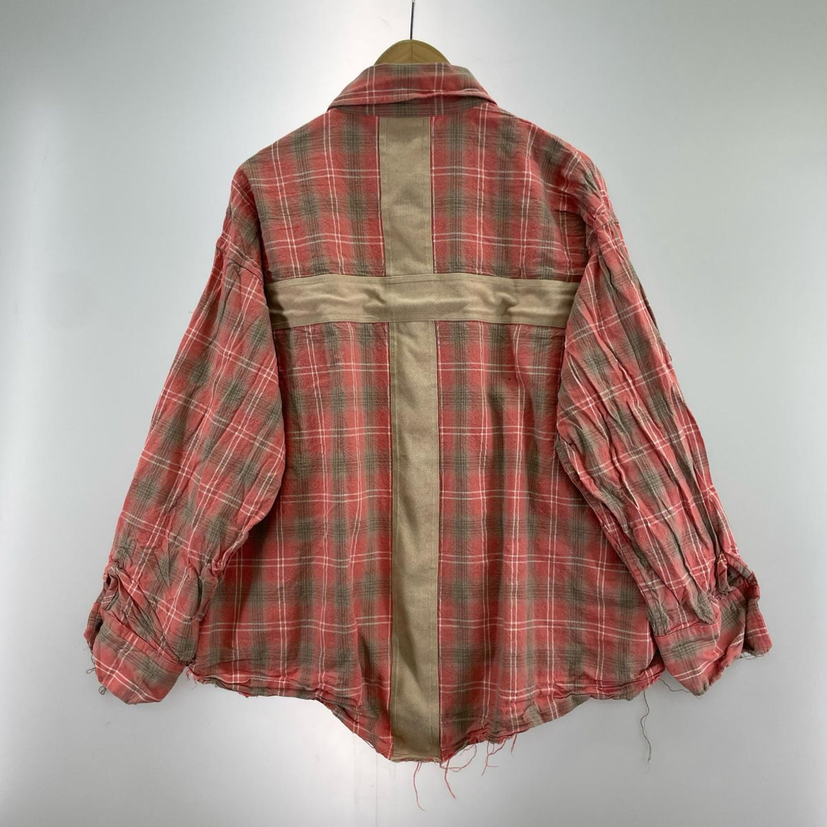 長袖シャツ JUN/NAKAYAMA 長袖シャツ 26SS ﾁｪｯｸﾛｰｶｯﾄｼｬﾂ OS ﾚｯﾄﾞ