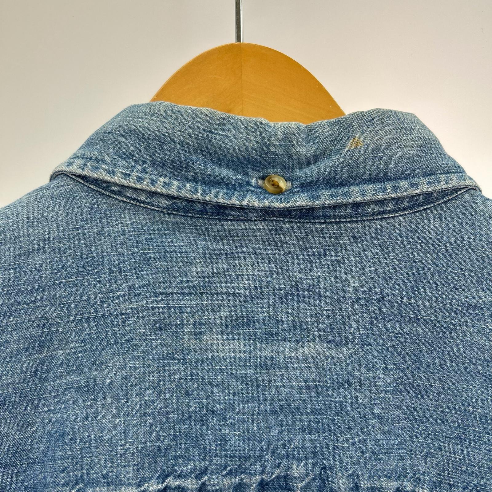 長袖シャツ 90S ﾃﾞﾆﾑｼｬﾂ ﾗｲﾄﾌﾞﾙｰ (m) M ブルー