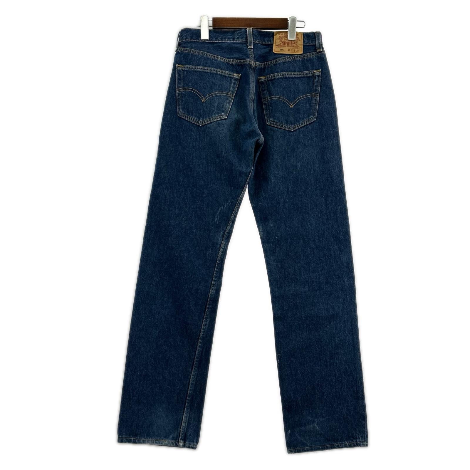 デニムパンツ 90S USA製 501 刻印501 紺 (32) 32 ネイビー