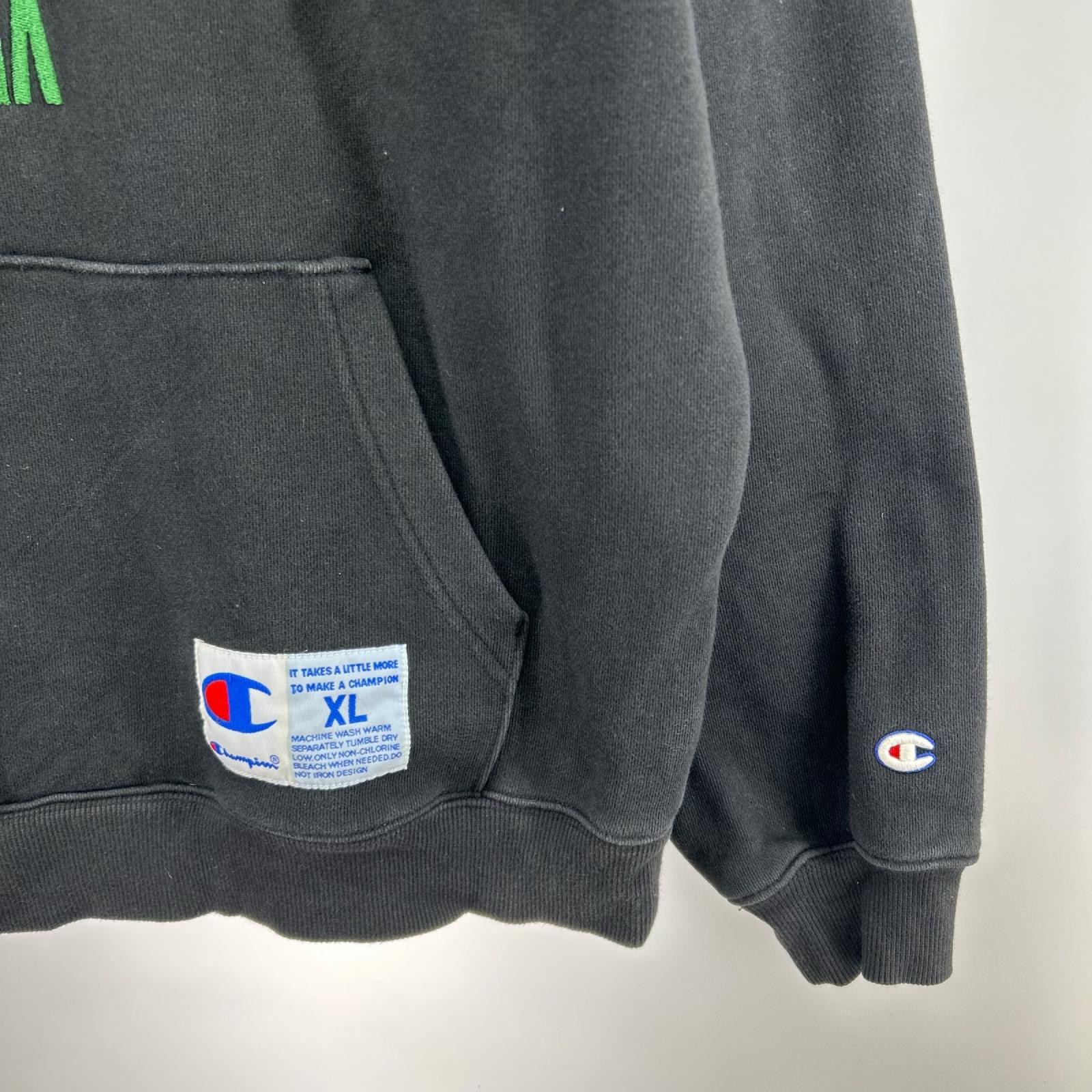 スウェット ﾊｰﾌｼﾞｯﾌﾟ ｾﾝﾀｰﾛｺﾞ刺繍 黒 (XL) ブラック