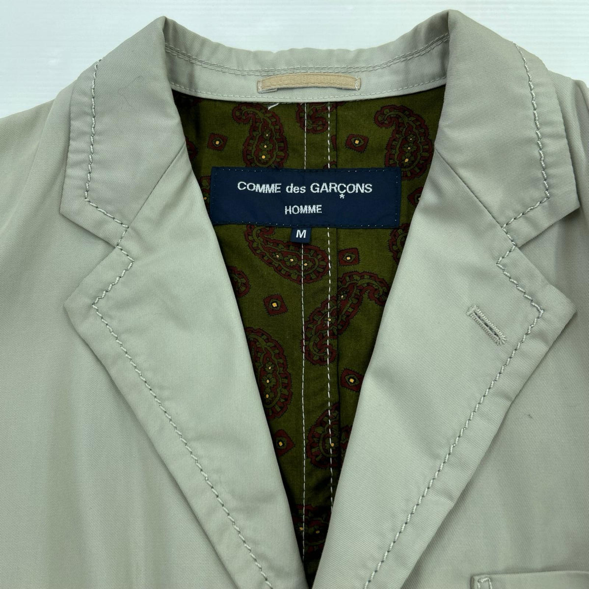 テーラードジャケット HOMME 裏ﾍﾟｲｽﾞﾘｰﾃｰﾗｰﾄﾞｼﾞｬｹｯﾄ AD2006 M M グレー
