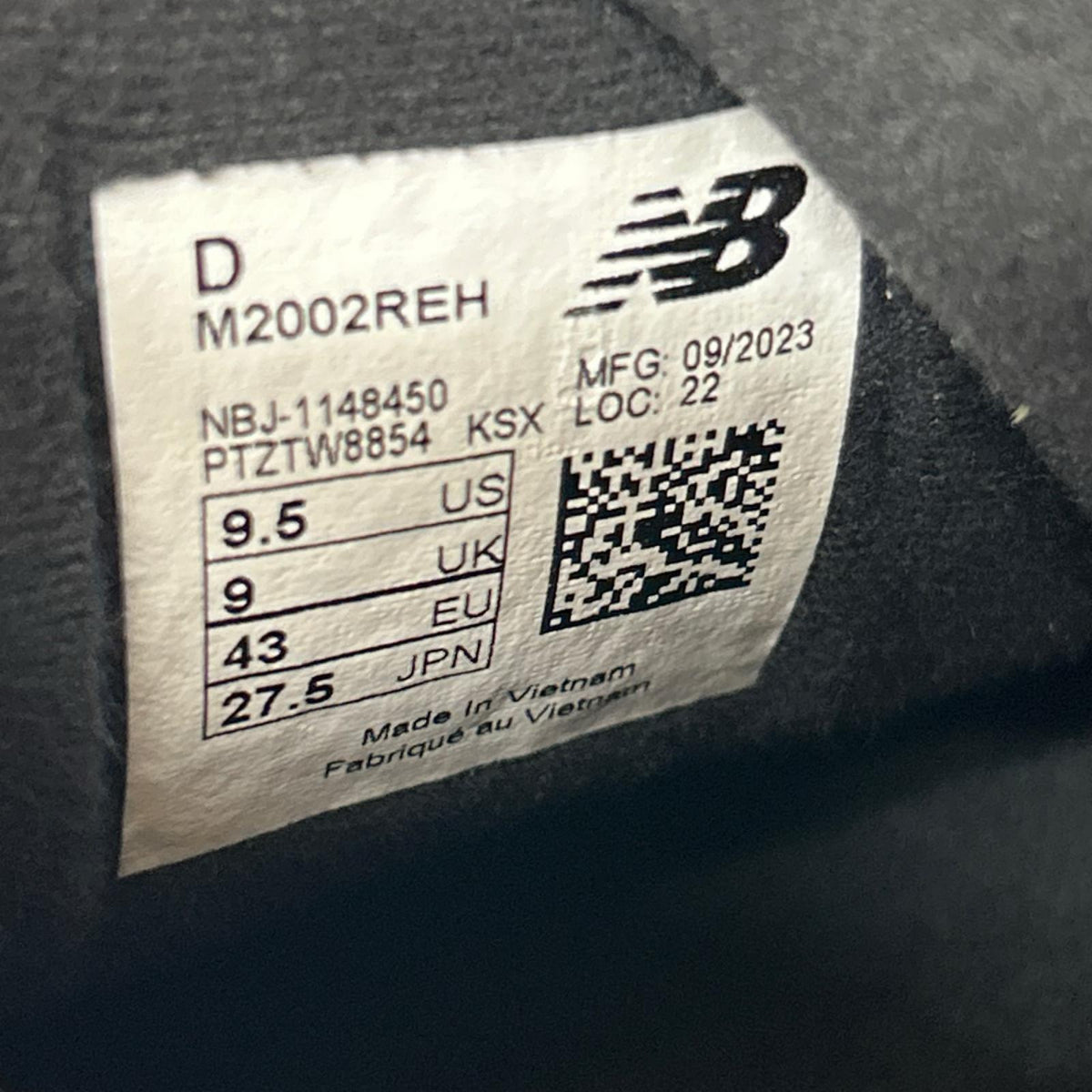 スニーカー M2002REH ｸﾞﾚｰ 27.5cm (US9 1/2 UK9 EU45)