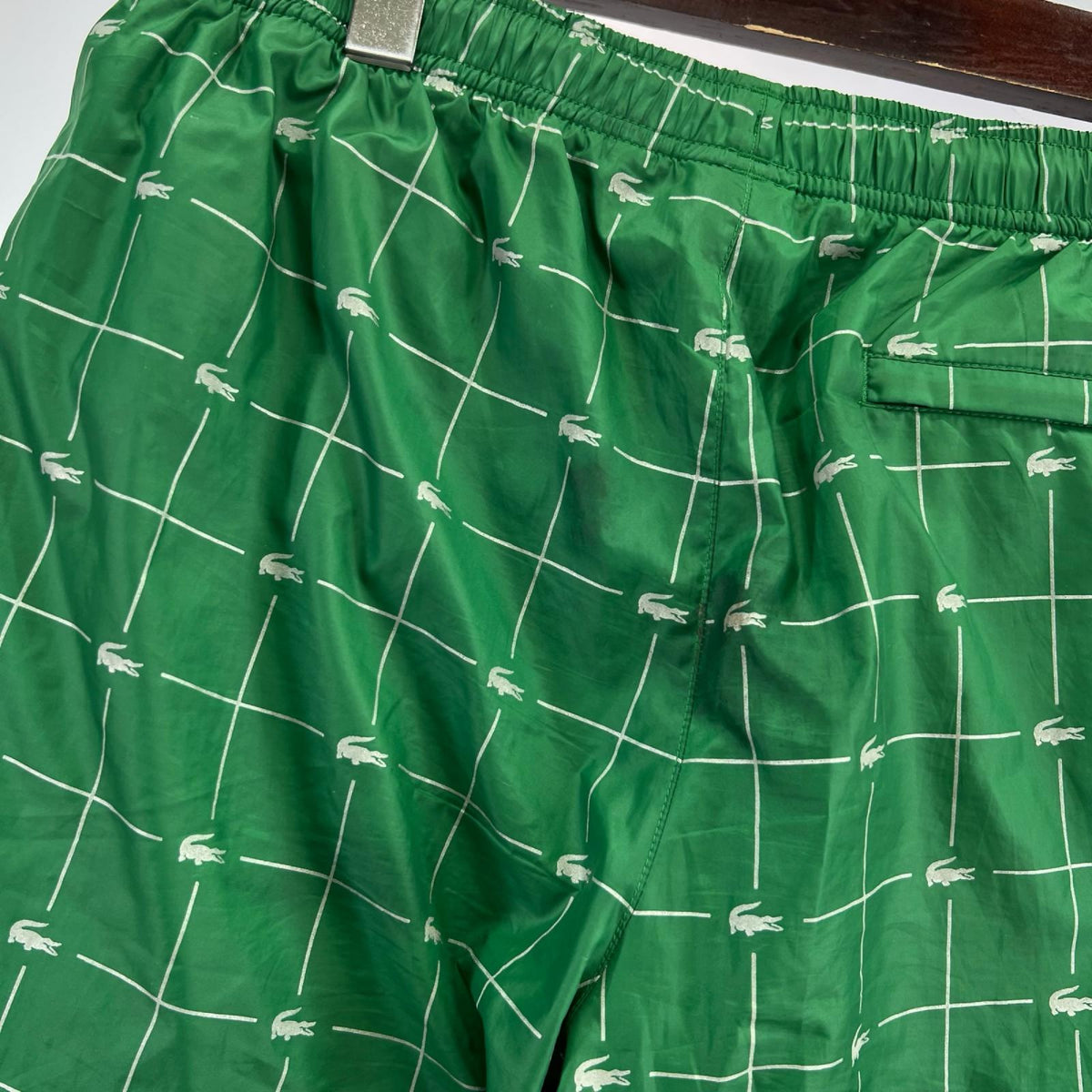パンツ ×LACOSTE ReflectiveGrid Nylon Track Pant S グリーン