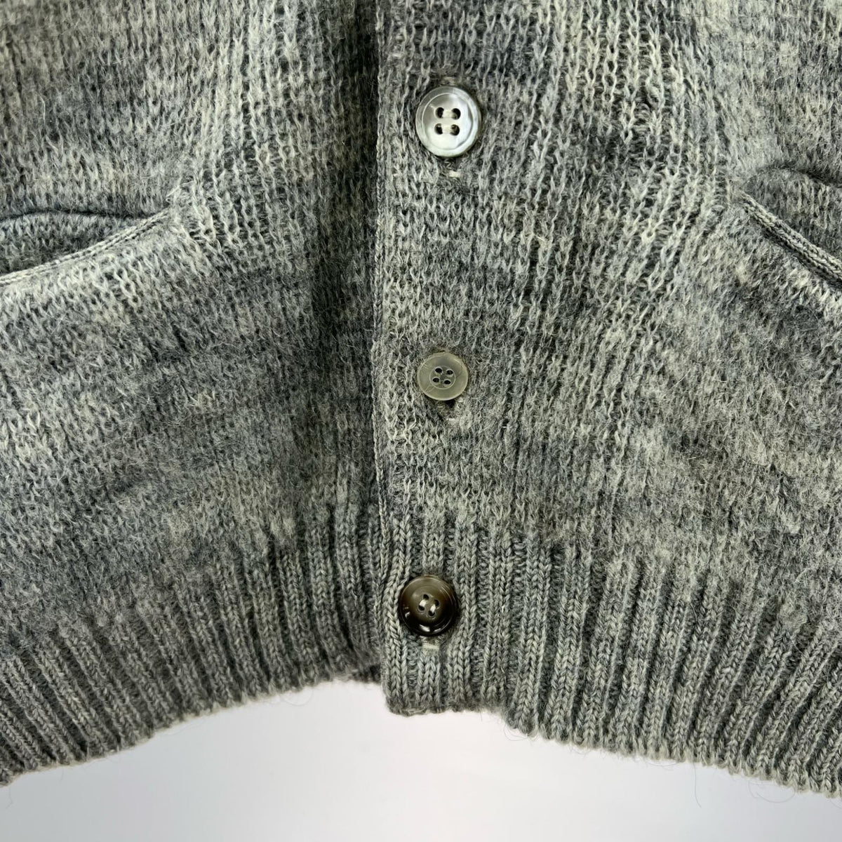 カーディガン TOWNCRAFT ﾓﾍｱｶｰﾃﾞｨｶﾞﾝ M グレー
