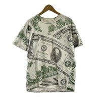 半袖Ｔシャツ USA製 100ﾄﾞﾙ総柄 Tee L