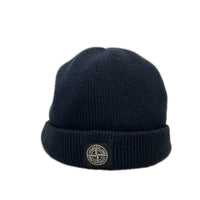 ニットキャップ STONE ISLAND ロゴパッチ ビーニー8015N02D7 ネイビー