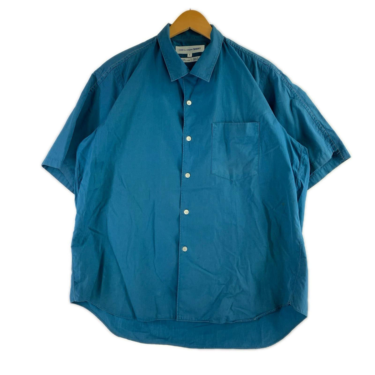 半袖シャツ COMME des GARCONS SHIRT ﾌﾗﾝｽ製 ｺｯﾄﾝｵｰﾌﾟﾝｶﾗｰｼｬﾂ S ﾀｰｺｲｽﾞ S
