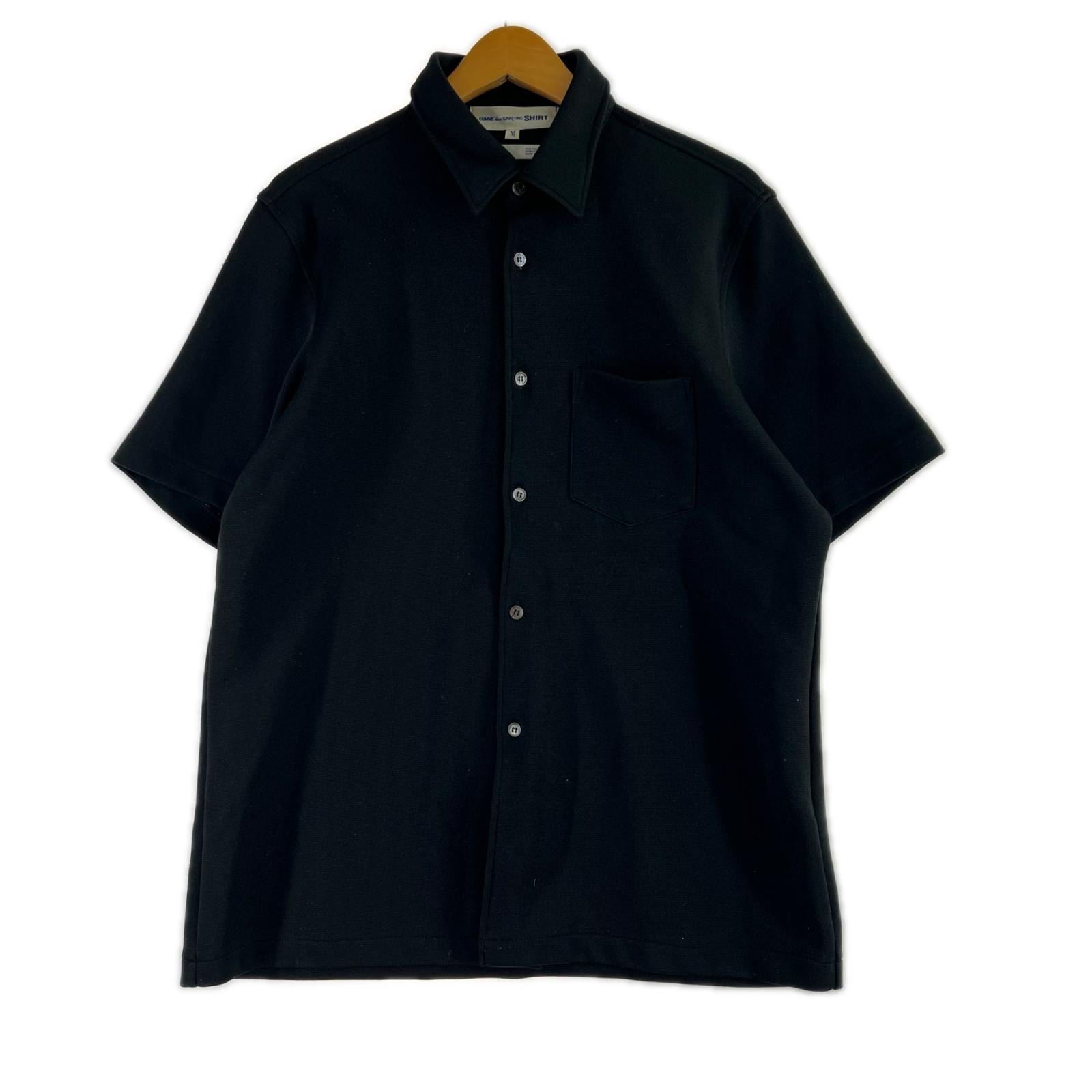 半袖シャツ COMME des GARCONS SHIRT ﾎﾟﾘｺｯﾄﾝ S/Sｼｬﾂ M ﾌﾞﾗｯｸ M ブラック