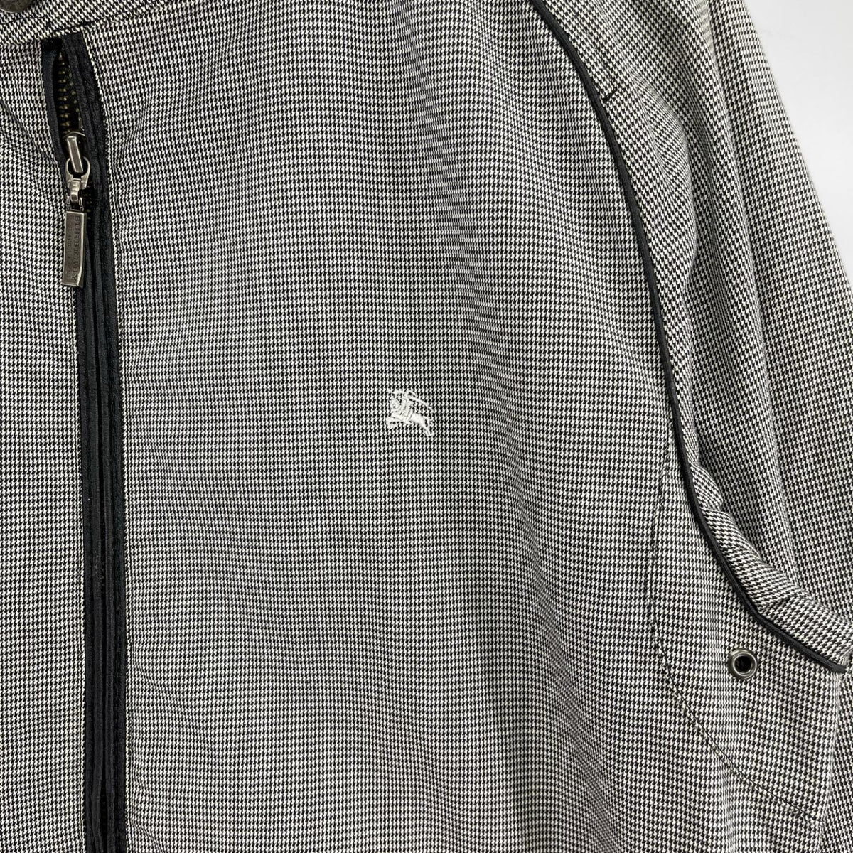 ジャケット BURBERRY BLACK LABEL 千鳥柄 ｽｲﾝｸﾞﾄｯﾌﾟｼﾞｬｹｯﾄ BMP92-611-05 ｸﾞﾚｰ (L) L ブラック