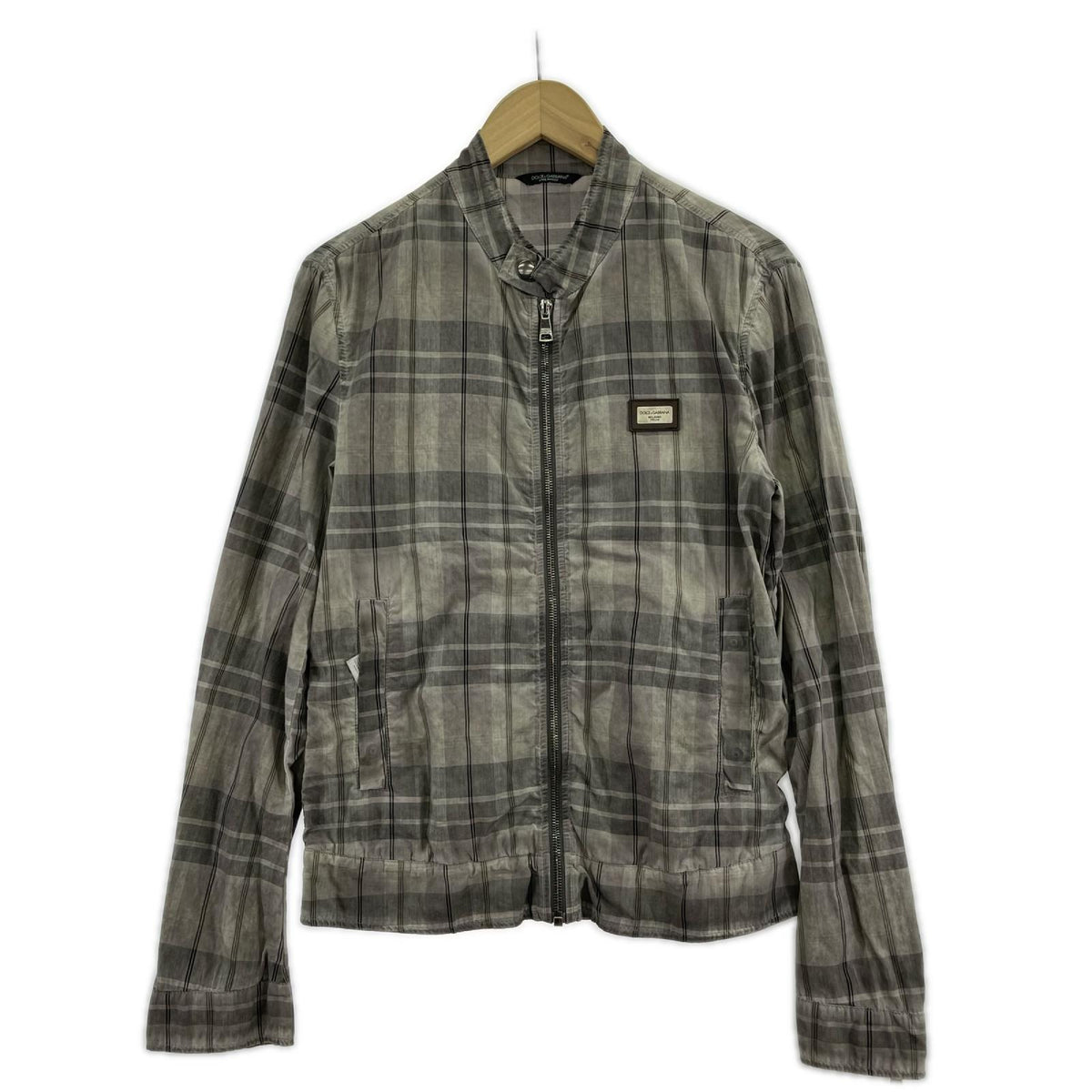 ジャケット DOLCE＆GABBANA ﾁｪｯｸﾌﾞﾙｿﾞﾝ ｸﾞﾚｰ (44) 44 グレー