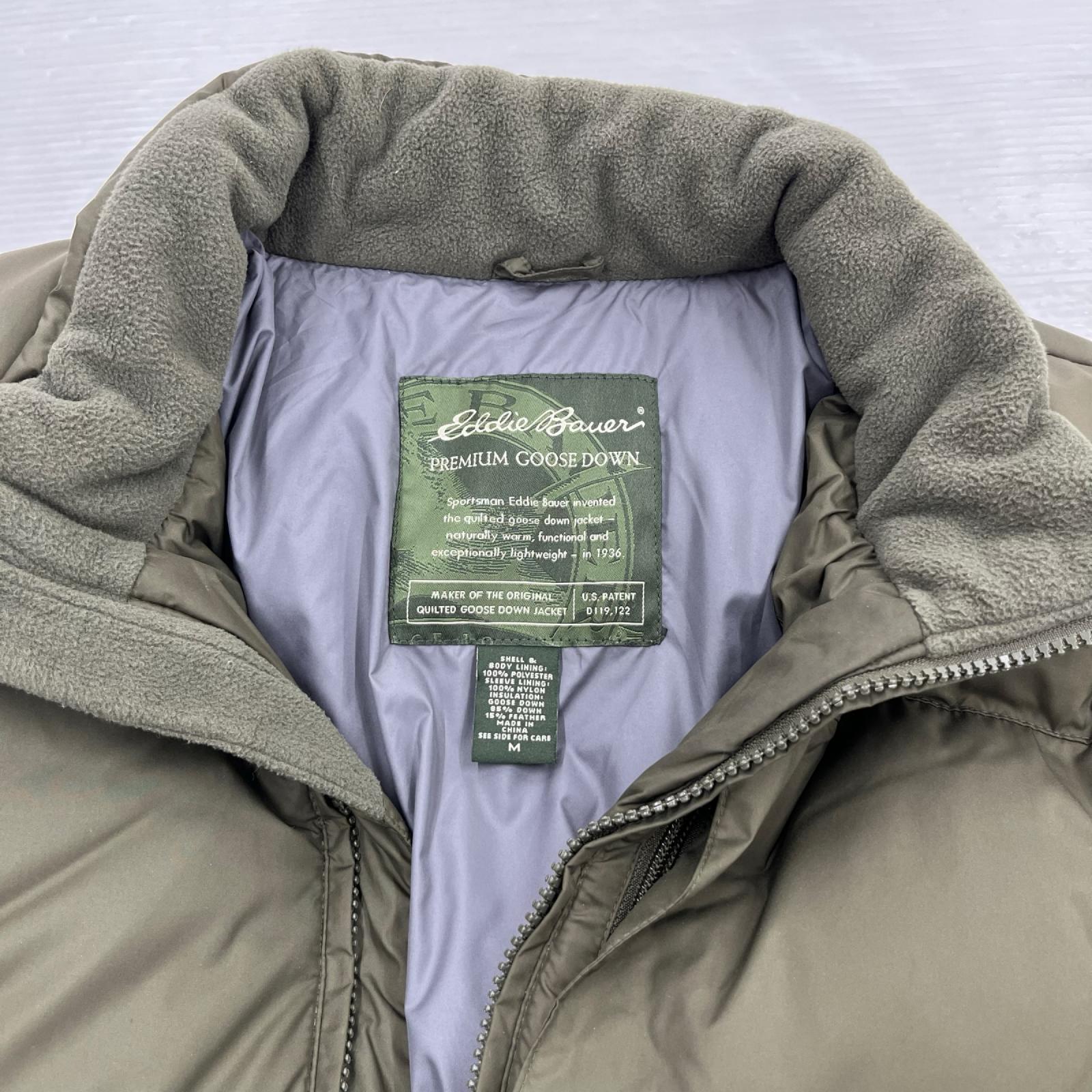 ダウンジャケット Eddie Bauer PREMIUM GOOSE DOWN ｵﾘｰﾌﾞ(M) M