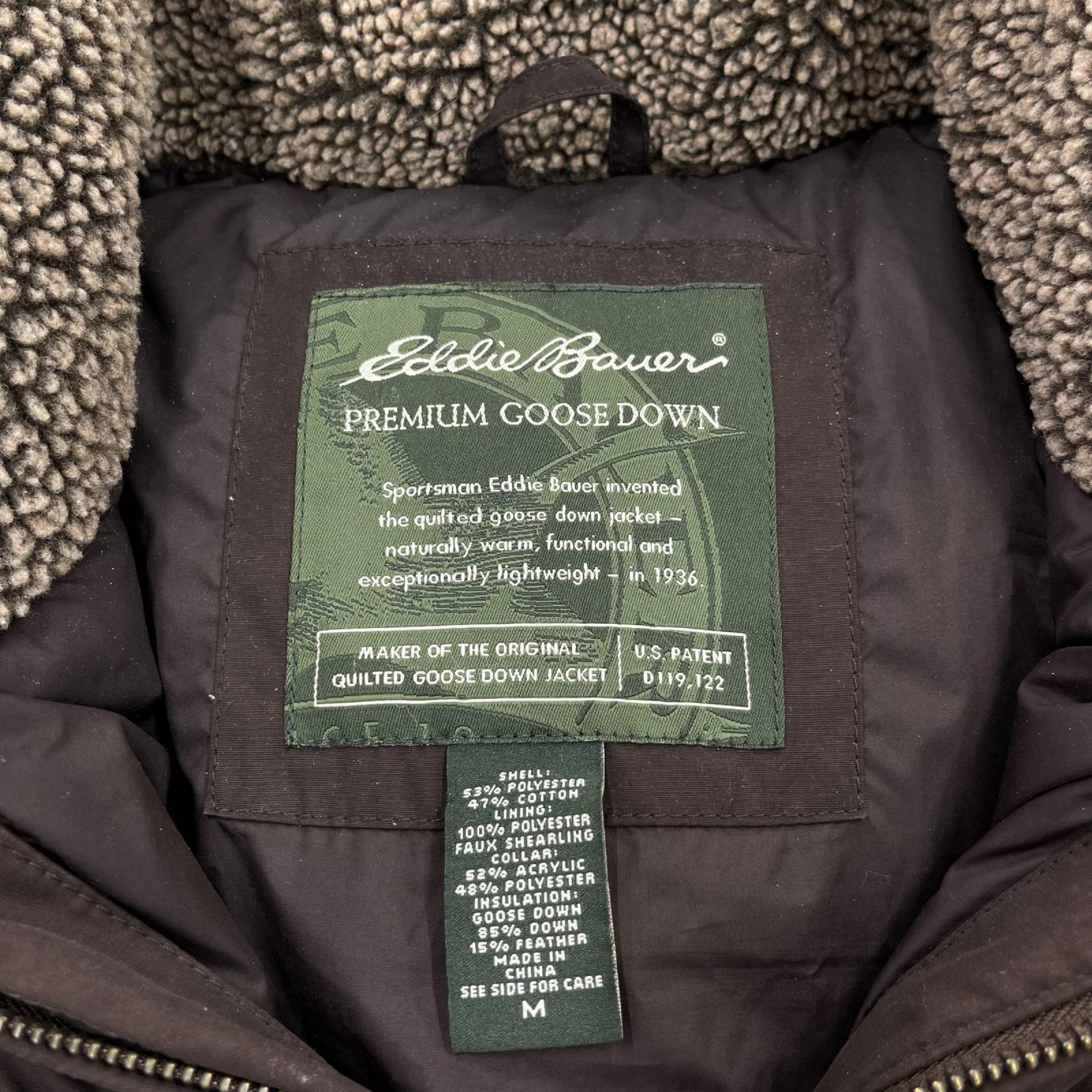 ダウンベスト Eddie Bauer PREMIUM GOOSE DOWN ﾌﾞﾗｳﾝ (M) M ブラウン