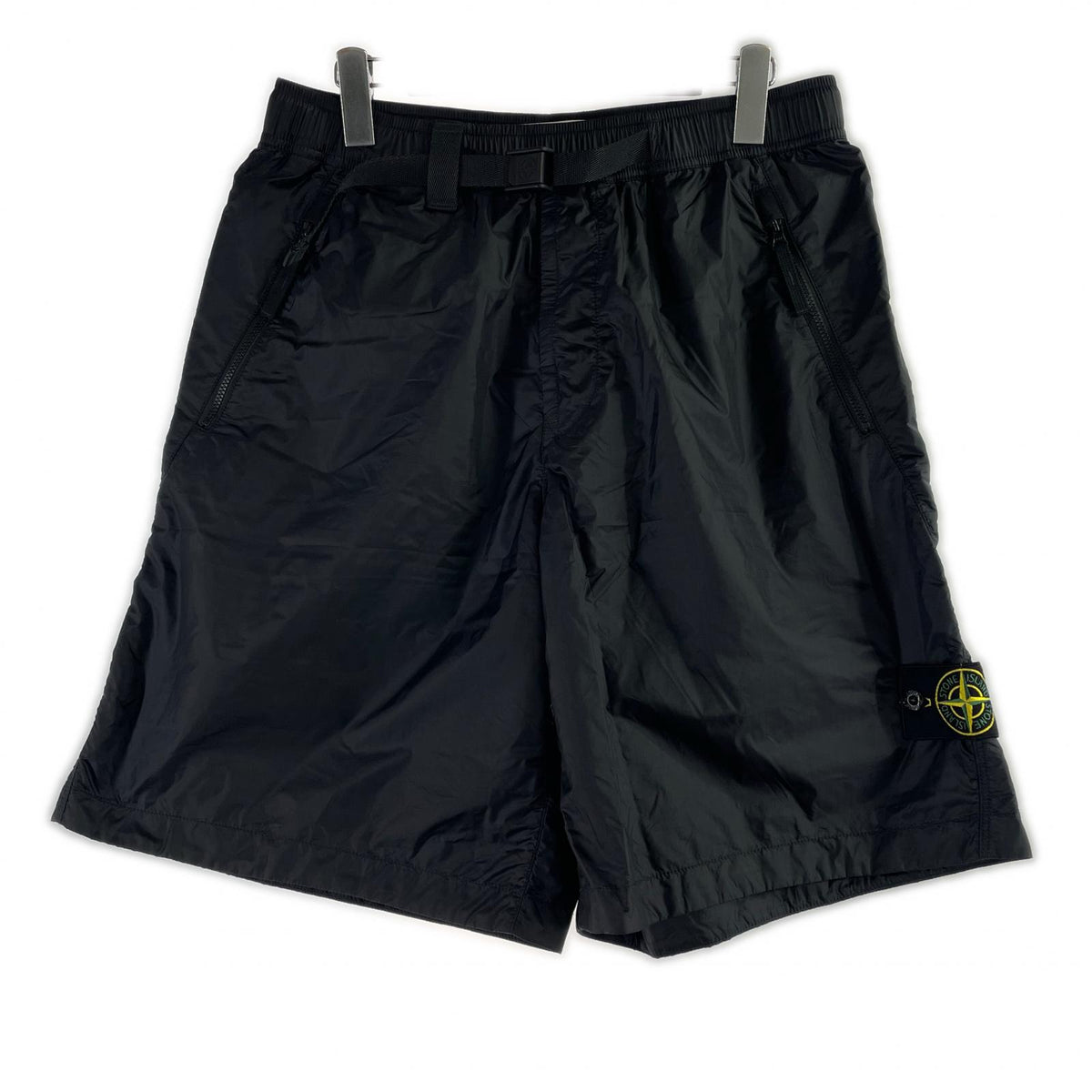 ショートパンツ ﾘﾗｯｸｽﾌｨｯﾄ ﾜｲﾄﾞﾚｯｸﾞ ﾘｯﾌﾟｽﾄｯﾌﾟ ｼｮｰﾄﾊﾟﾝﾂ 30 ブラック