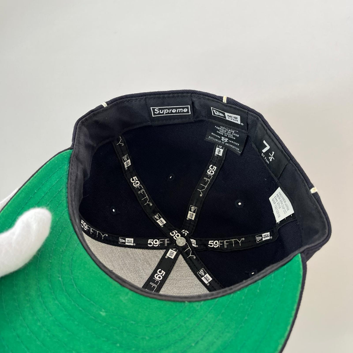 キャップ ×NEW ERA 17SS BOX LOGO PIPING CAP ネイビー