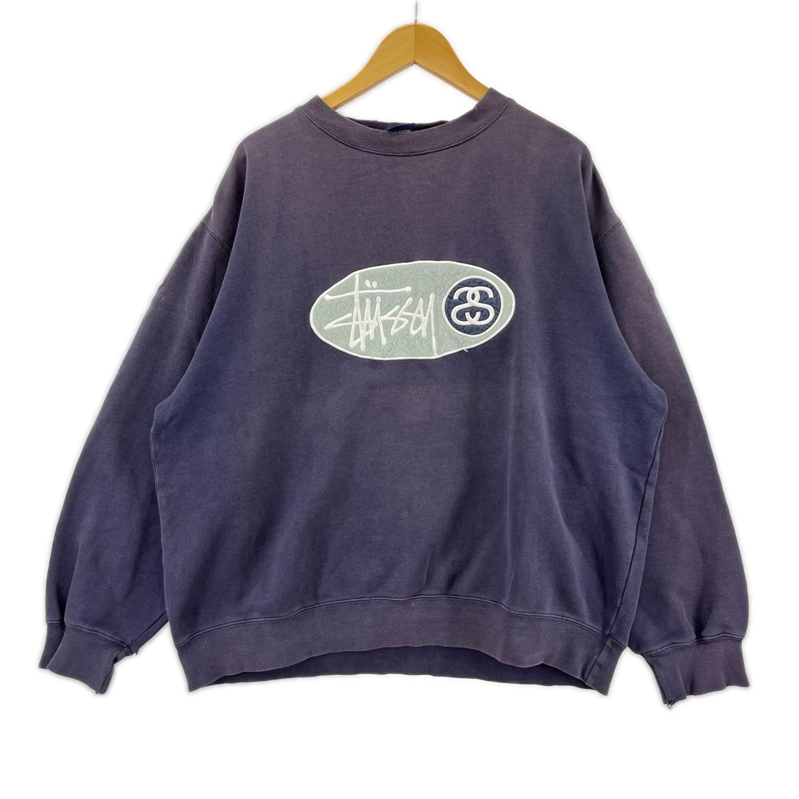 スウェット 90s ロゴ刺繍-L L ネイビー