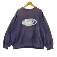 スウェット 90s ロゴ刺繍-L L ネイビー