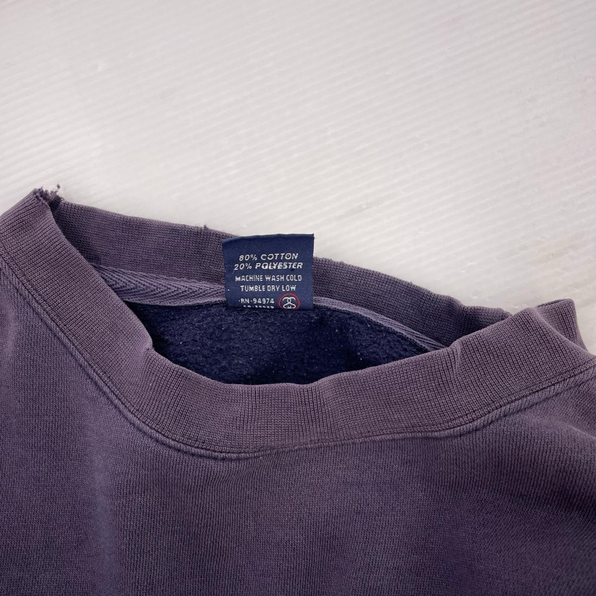 スウェット 90s ロゴ刺繍-L L ネイビー