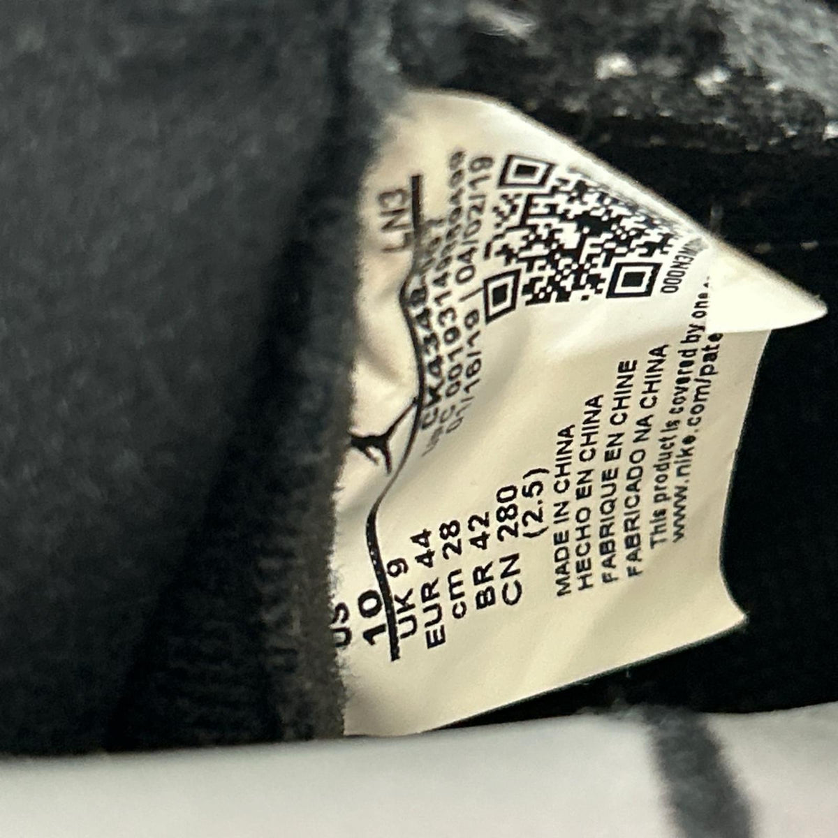 スニーカー AirJordan3 Retro Tinker Black/CementGrey 28cm (US10 UK9 1/2 EU46) ブラック