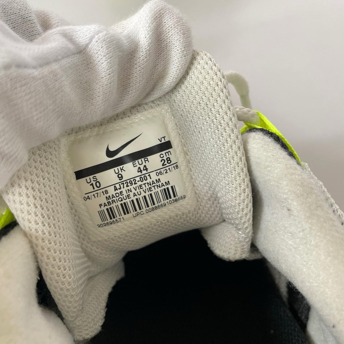スニーカー AIR VAPORMAX 95 NEON 28cm (US10 UK9 1/2 EU46)