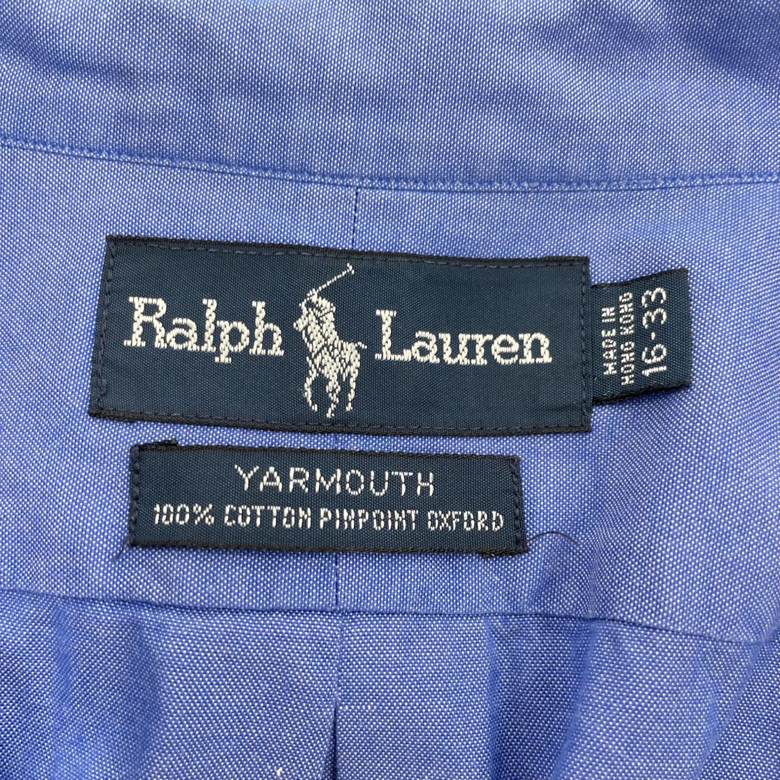 長袖シャツ 90s YARMOUTH 16-33 BLU