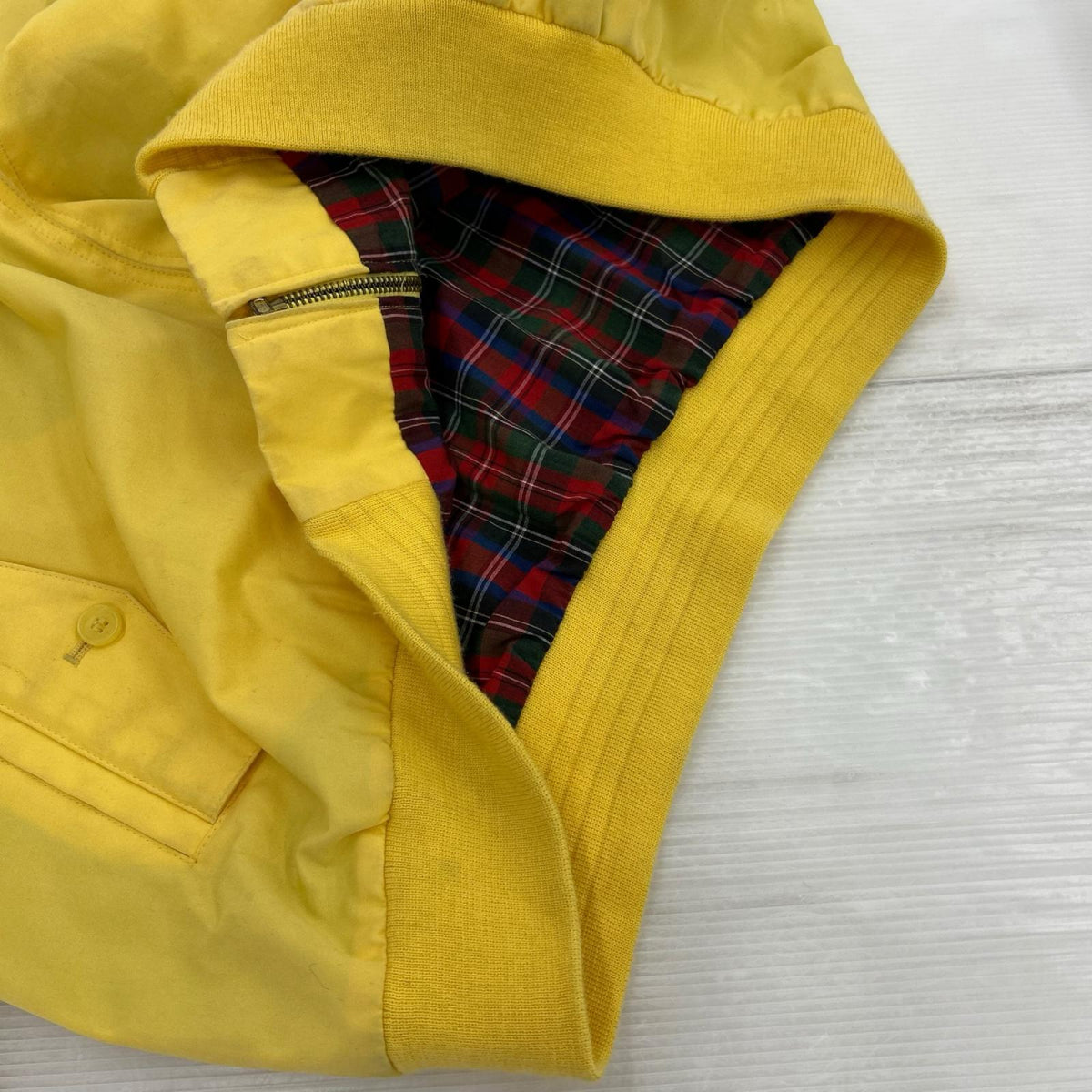 ジャケット IZOD LACOSTE 裏地ﾁｪｯｸ ｽｲﾝｸﾞﾄｯﾌﾟ XL 黄 LL イエロー