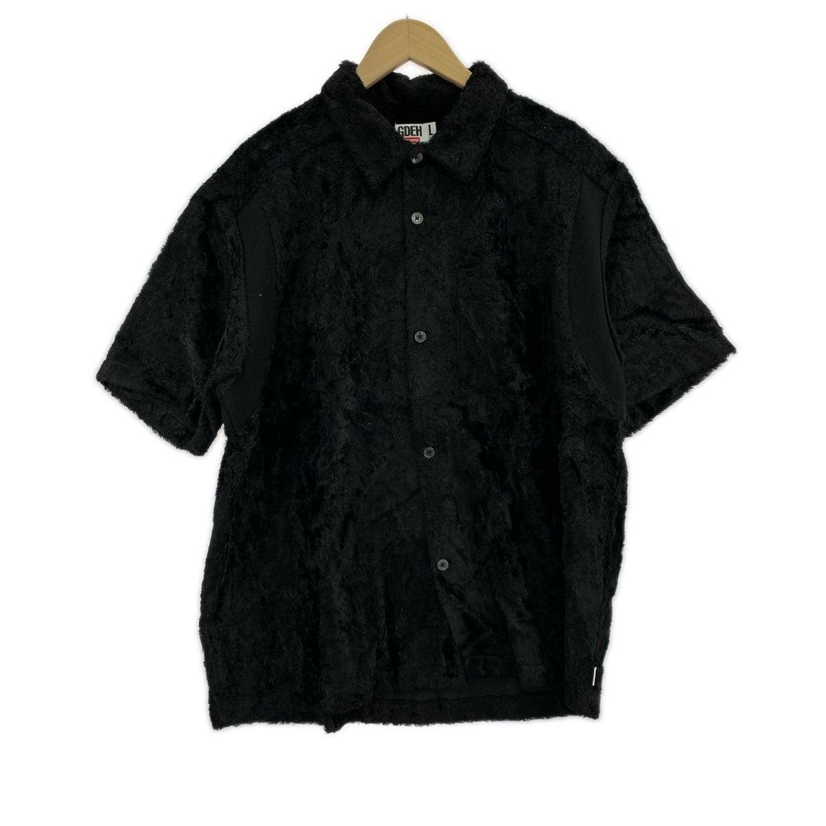 半袖シャツ 25SS ×GOODENOUGH Crushed Rayon 黒 (L) L ブラック
