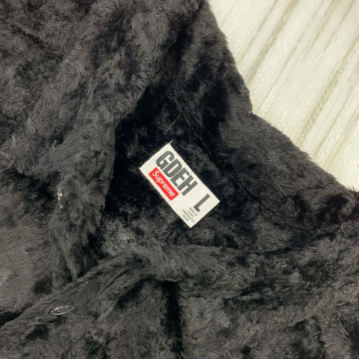 半袖シャツ 25SS ×GOODENOUGH Crushed Rayon 黒 (L) L ブラック