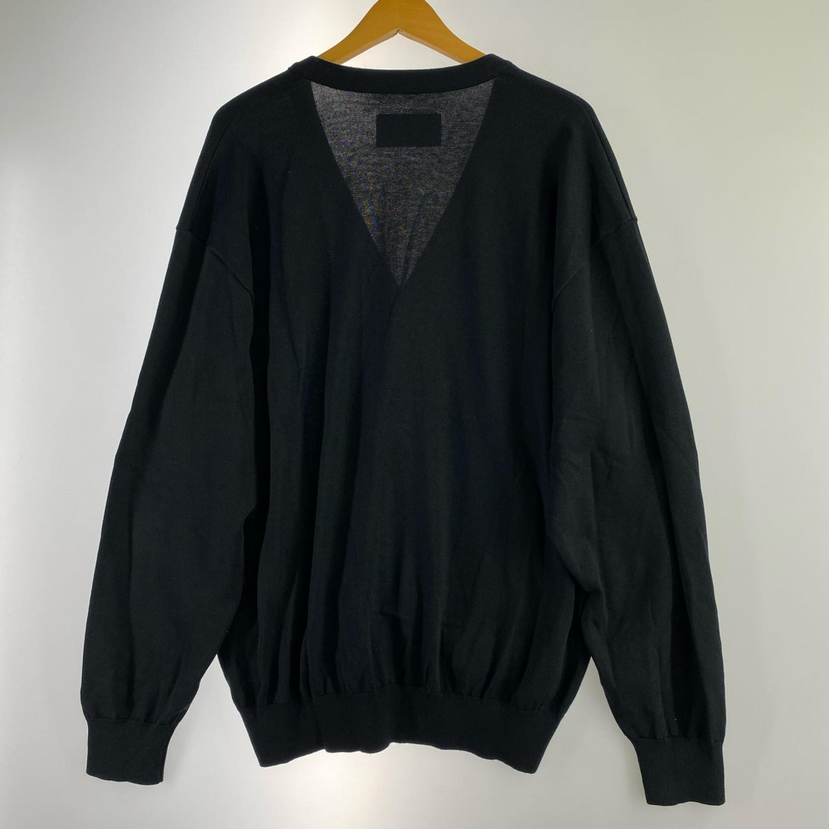 カーディガン COTTON KNIT CARDIGAN 黒 L ブラック