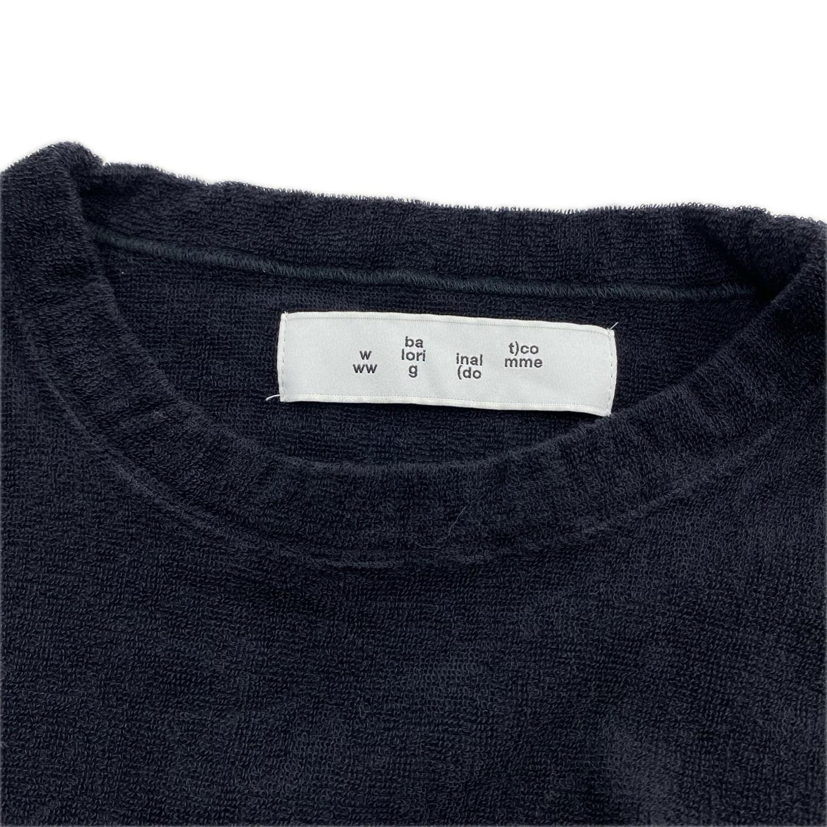 セットアップ THING FABRICS TOWEL CREW NECK TEE/SHORTS ブラック