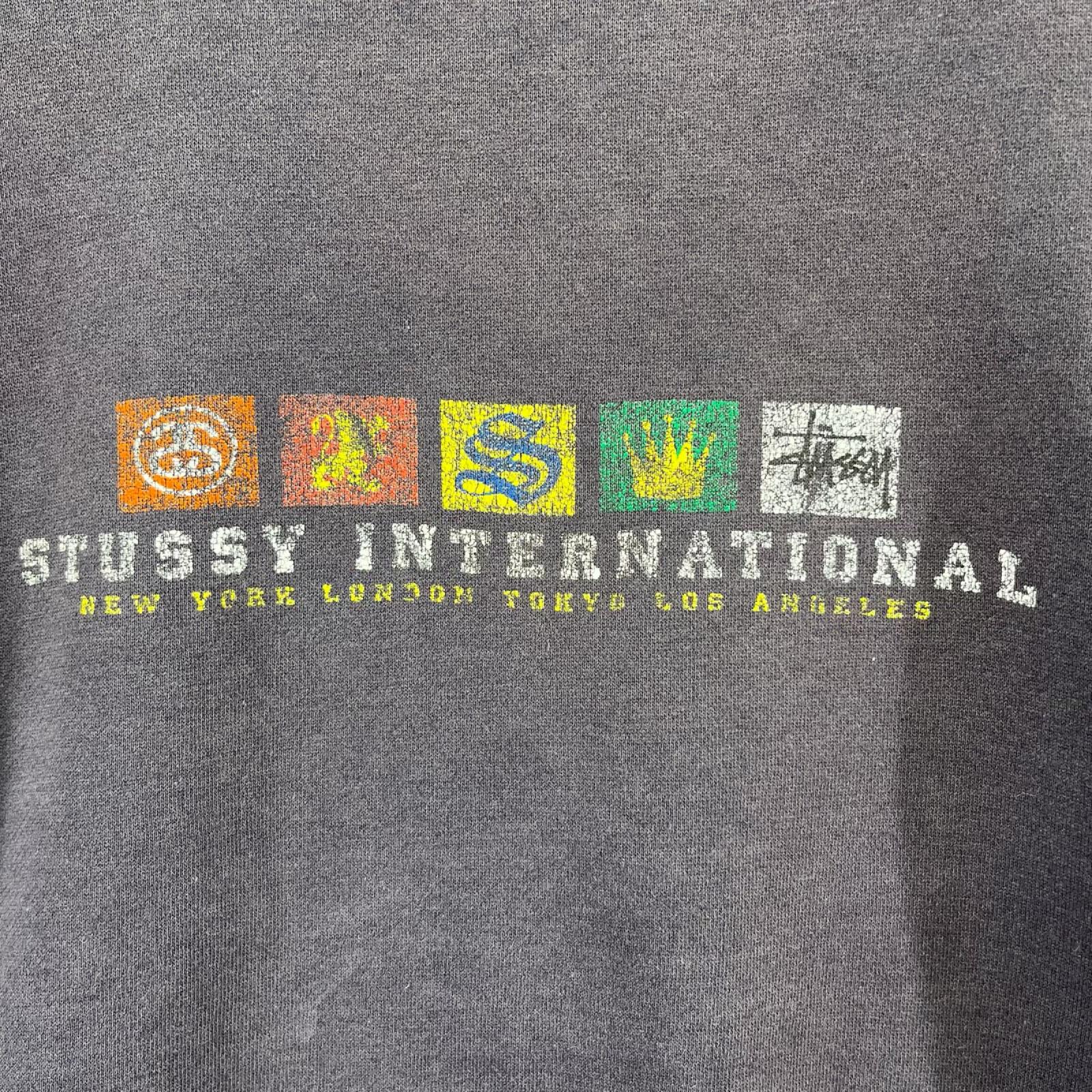 スウェット STUSSY 90s 紺ﾀｸﾞ 裏起毛ｽｳｪｯﾄ 紺 (XL) ネイビー