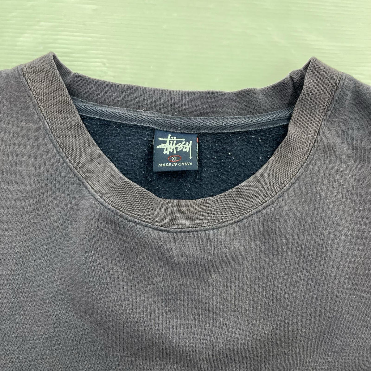 スウェット STUSSY 90s 紺ﾀｸﾞ 裏起毛ｽｳｪｯﾄ 紺 (XL) ネイビー