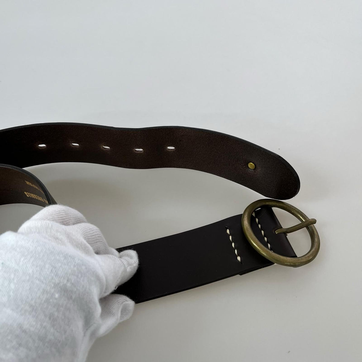 その他アクセサリー レザーベルト BRW ブラウン