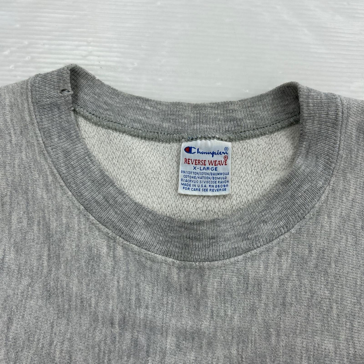スウェット 90s ﾘﾊﾞｰｽｳｨｰﾌﾞ 3段 ｶﾌﾟｾﾙ ｸﾞﾚｰ (XL) LL グレー