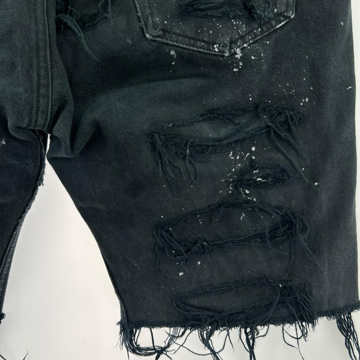 デニムパンツ INNOCENCENYC ﾀﾞﾒｰｼﾞﾃﾞﾆﾑｼｮｰﾂ 黒 34 ブラック