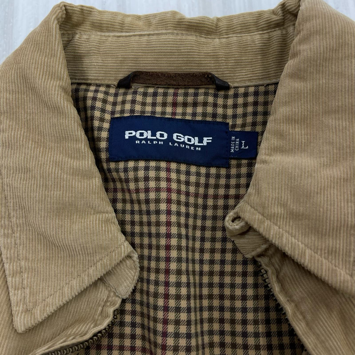 ジャケット POLO GOLF ｺｰﾃﾞｭﾛｲﾊﾘﾝﾄﾝｼﾞｬｹｯﾄ 茶 (L) L ベージュ