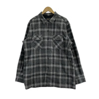長袖シャツ ｼｬﾄﾞｰﾁｪｯｸ BOARD SHIRT 黒白 (L) L ブラック