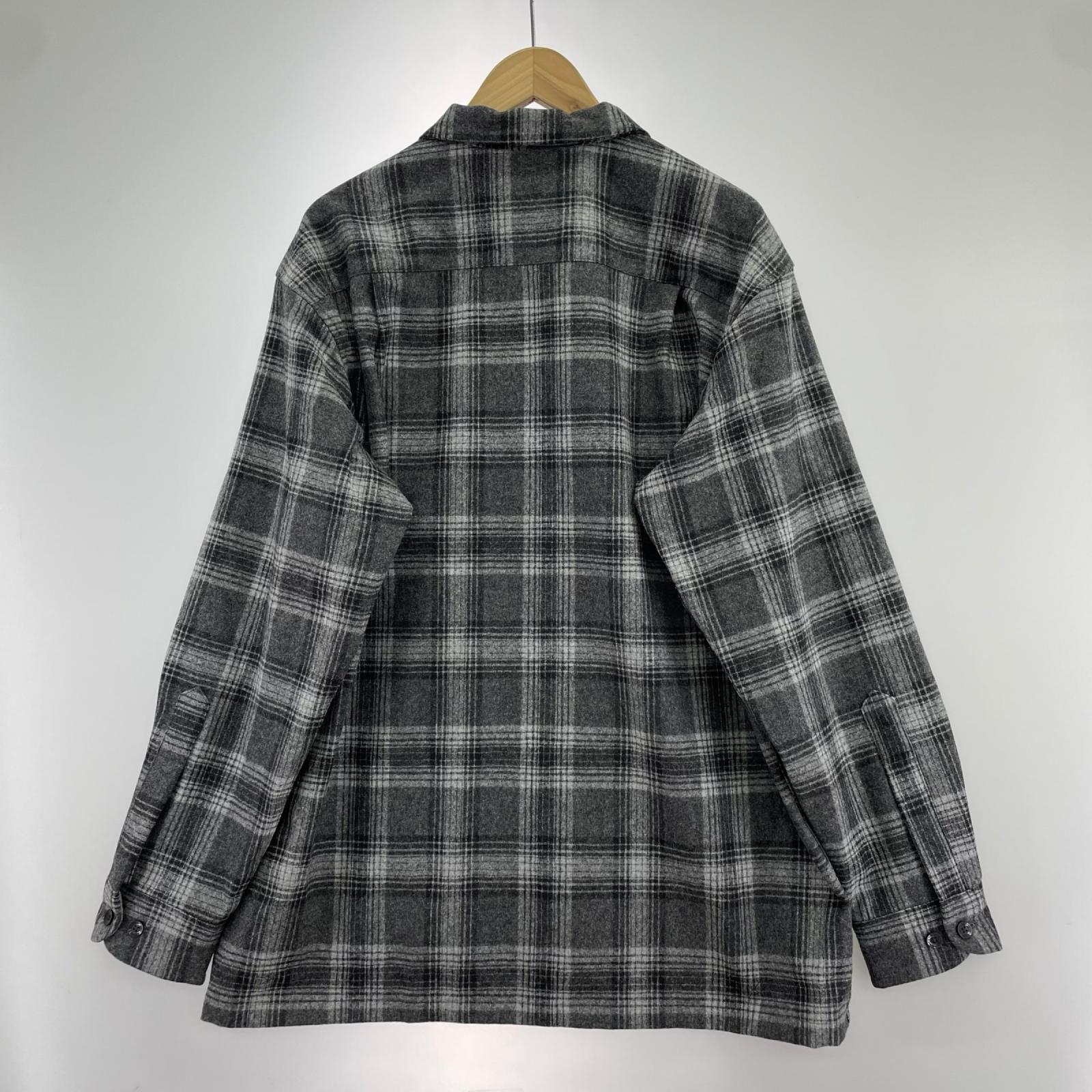 長袖シャツ ｼｬﾄﾞｰﾁｪｯｸ BOARD SHIRT 黒白 (L) L ブラック