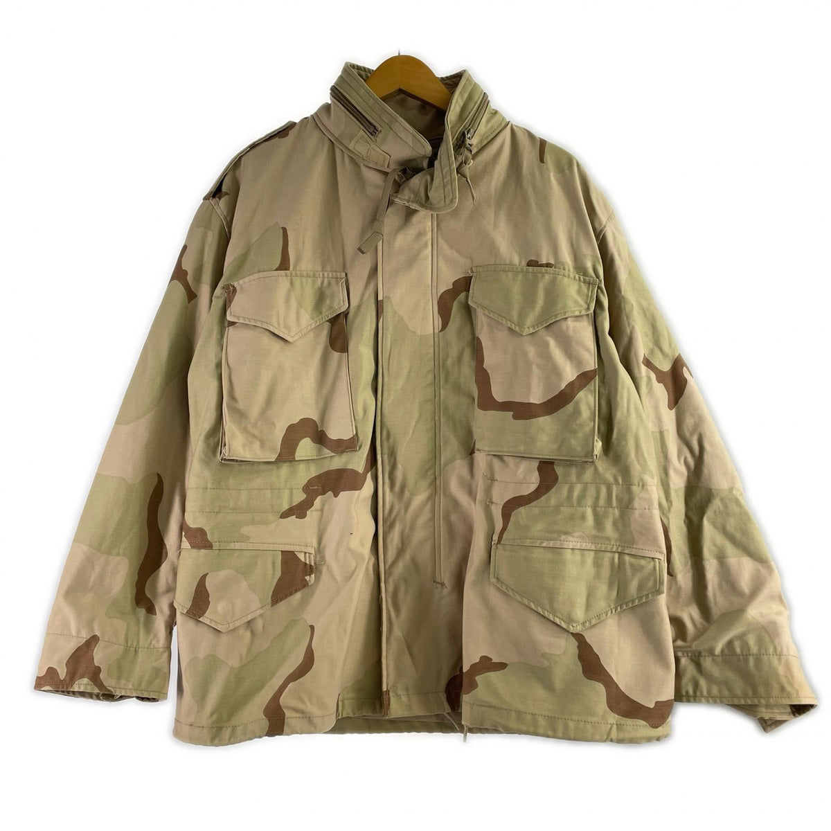 ジャケット ﾐﾘﾀﾘｰ ｶﾓ柄 ﾍﾞｰｼﾞｭ M