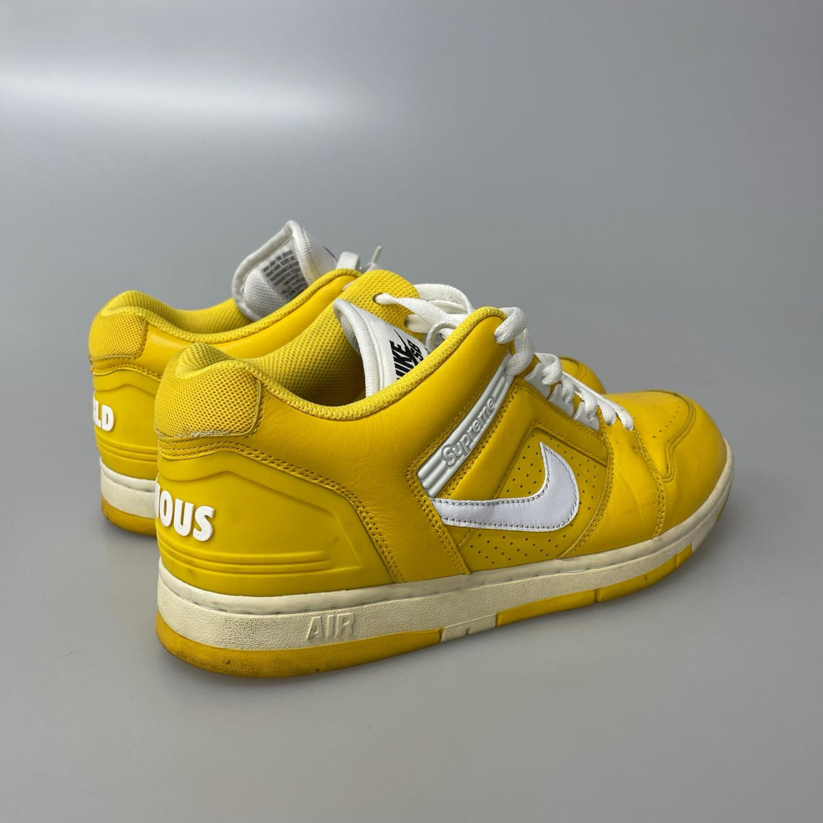 スニーカー SB ×SUPREME AIR FORCE 2 27.5cm (US9 1/2 UK9 EU45) イエロー