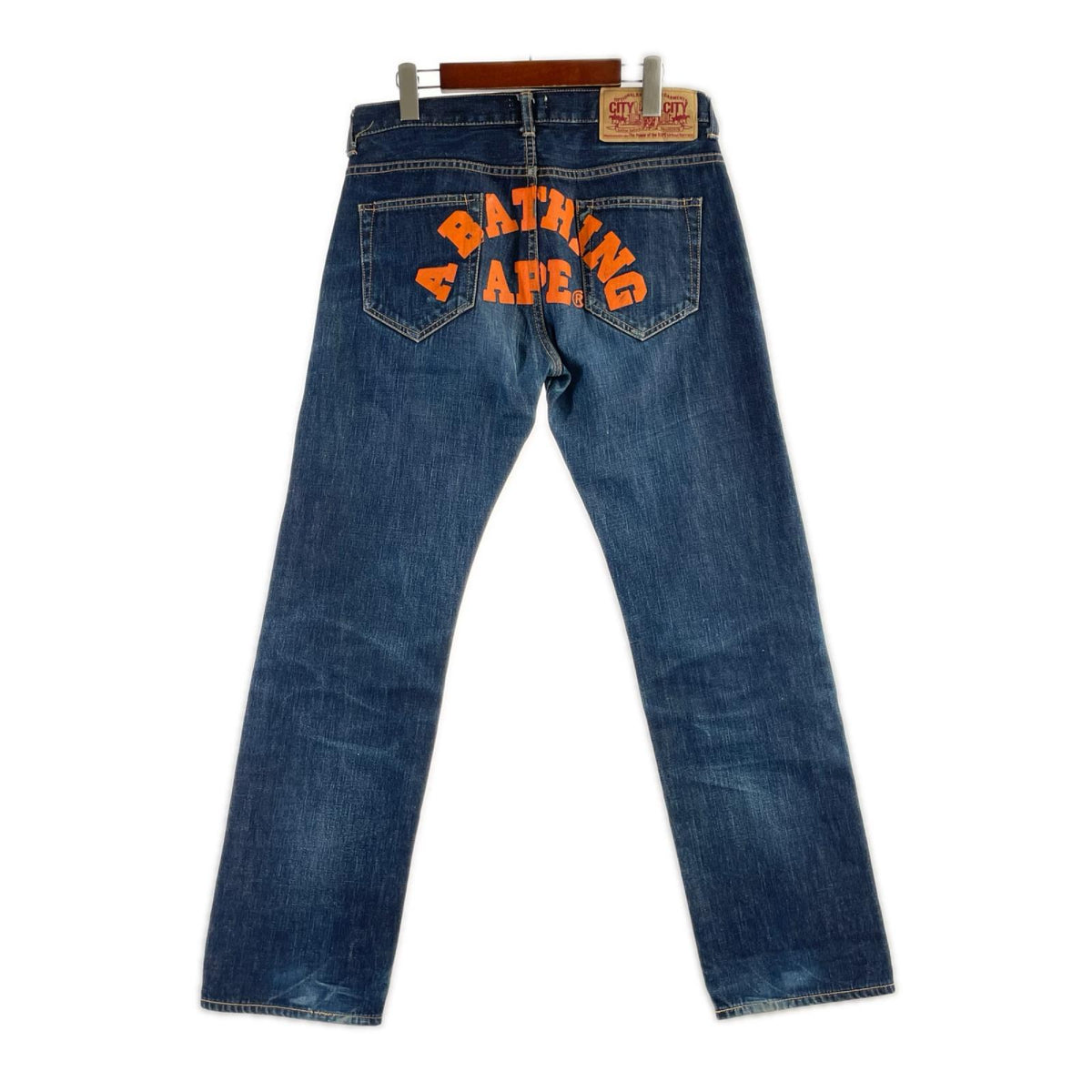 デニムパンツ ﾊﾞｯｸﾍﾟｲﾝﾄ ネイビー