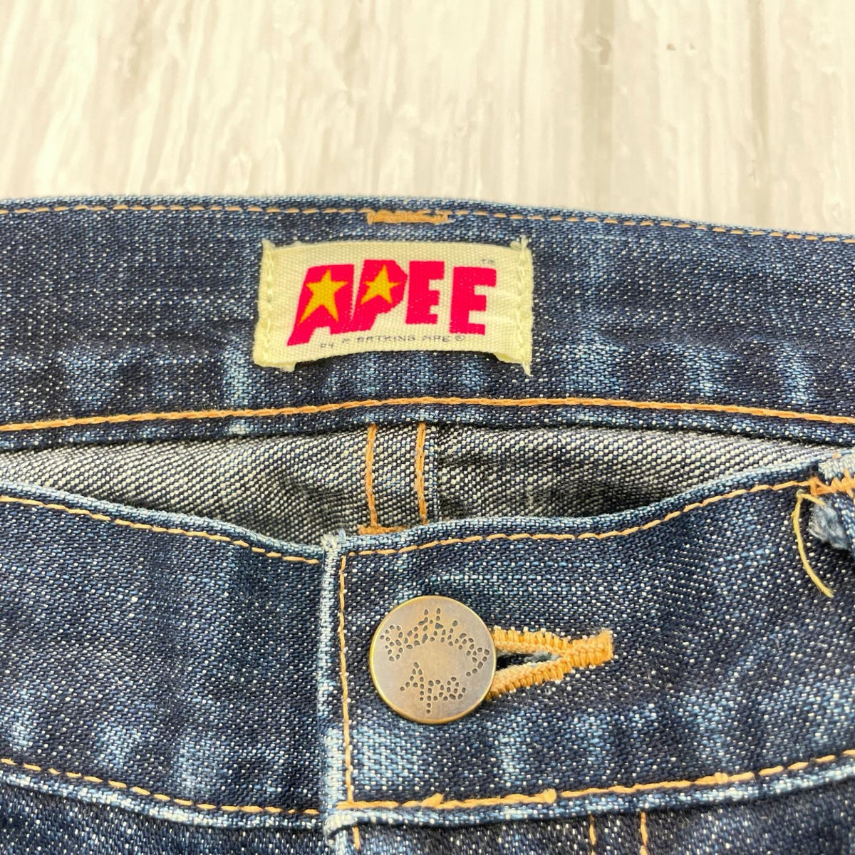 デニムパンツ ﾊﾞｯｸﾍﾟｲﾝﾄ ネイビー