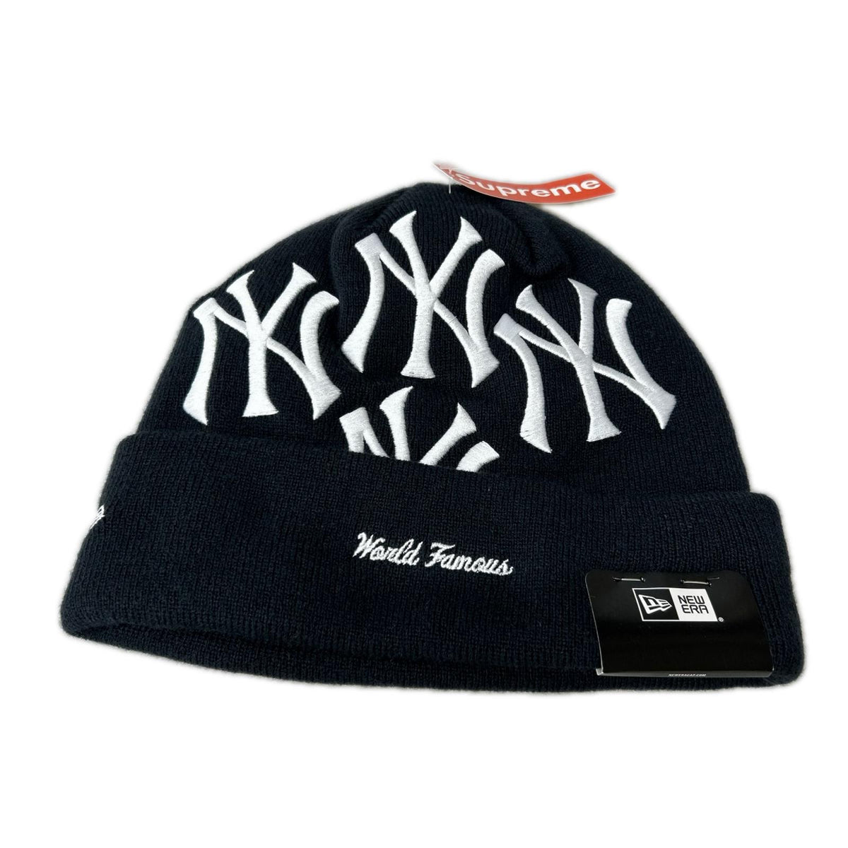 ニットキャップ 21AW New York Yankees Box Logo BEANIE ブラック