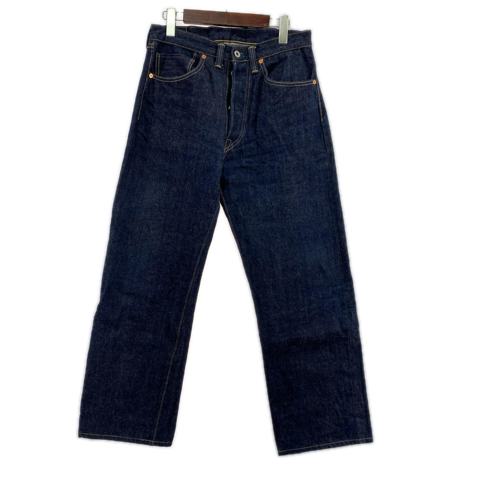 デニムパンツ TCB Jeans ﾎﾞﾀﾝﾌﾗｲ W30 31 ネイビー
