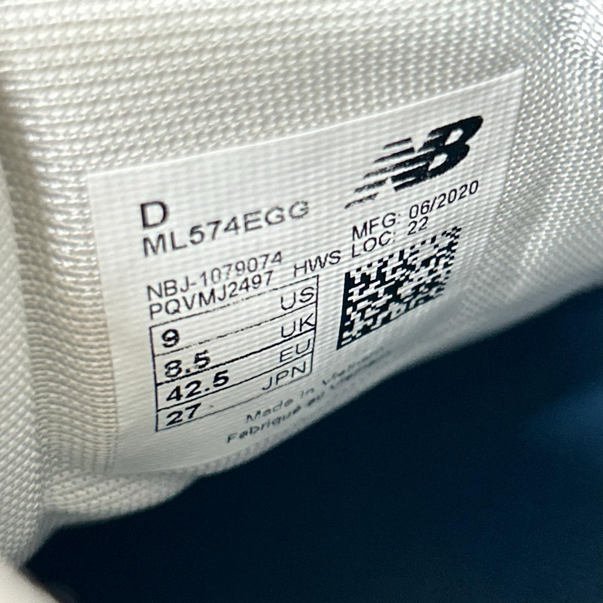 スニーカー ML574EGG ｸﾞﾚｰ (27.0) 27cm (US9 UK8 1/2 EU44) グレー