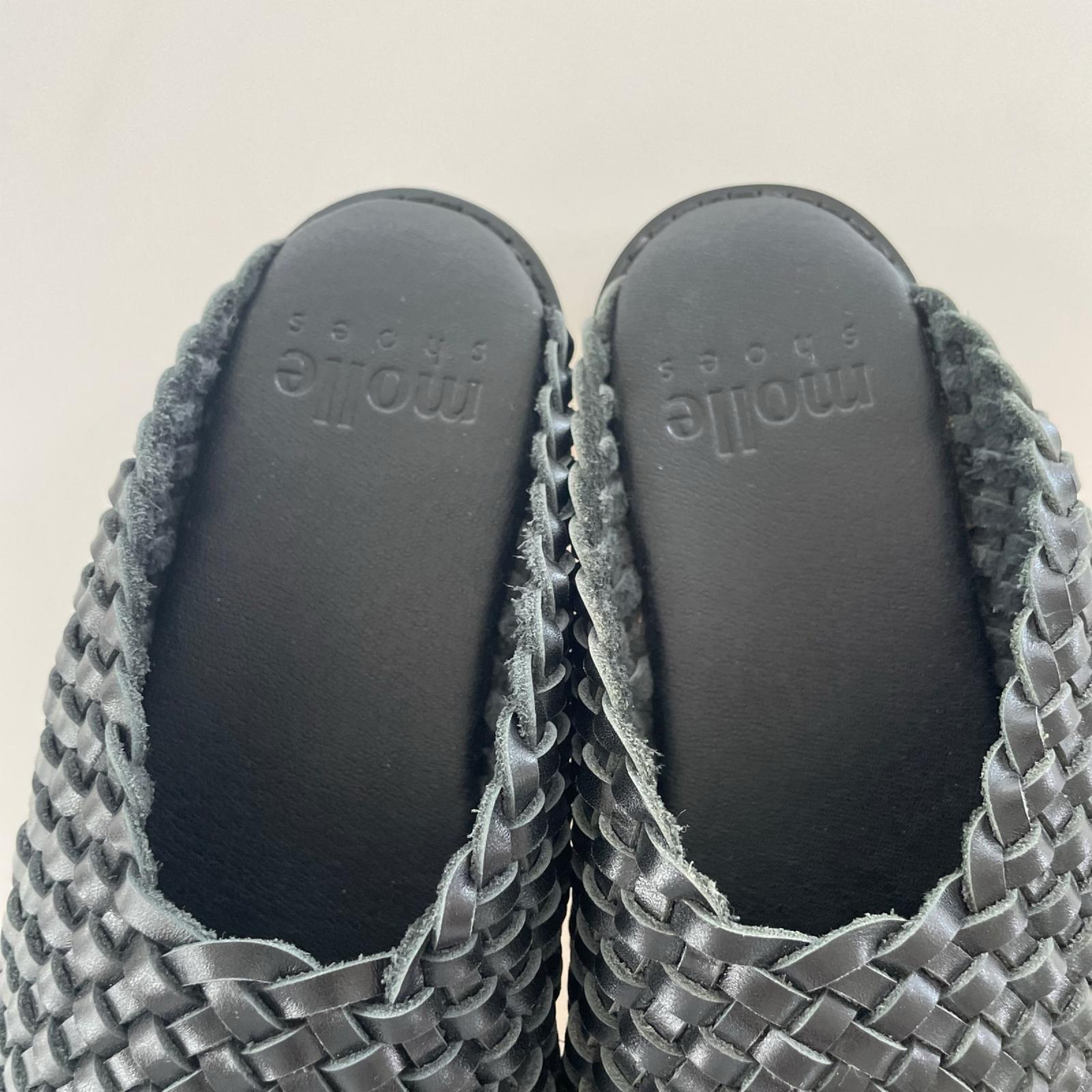 サンダル molle shoes WOVEN LEATHER CROG（US8） ブラック