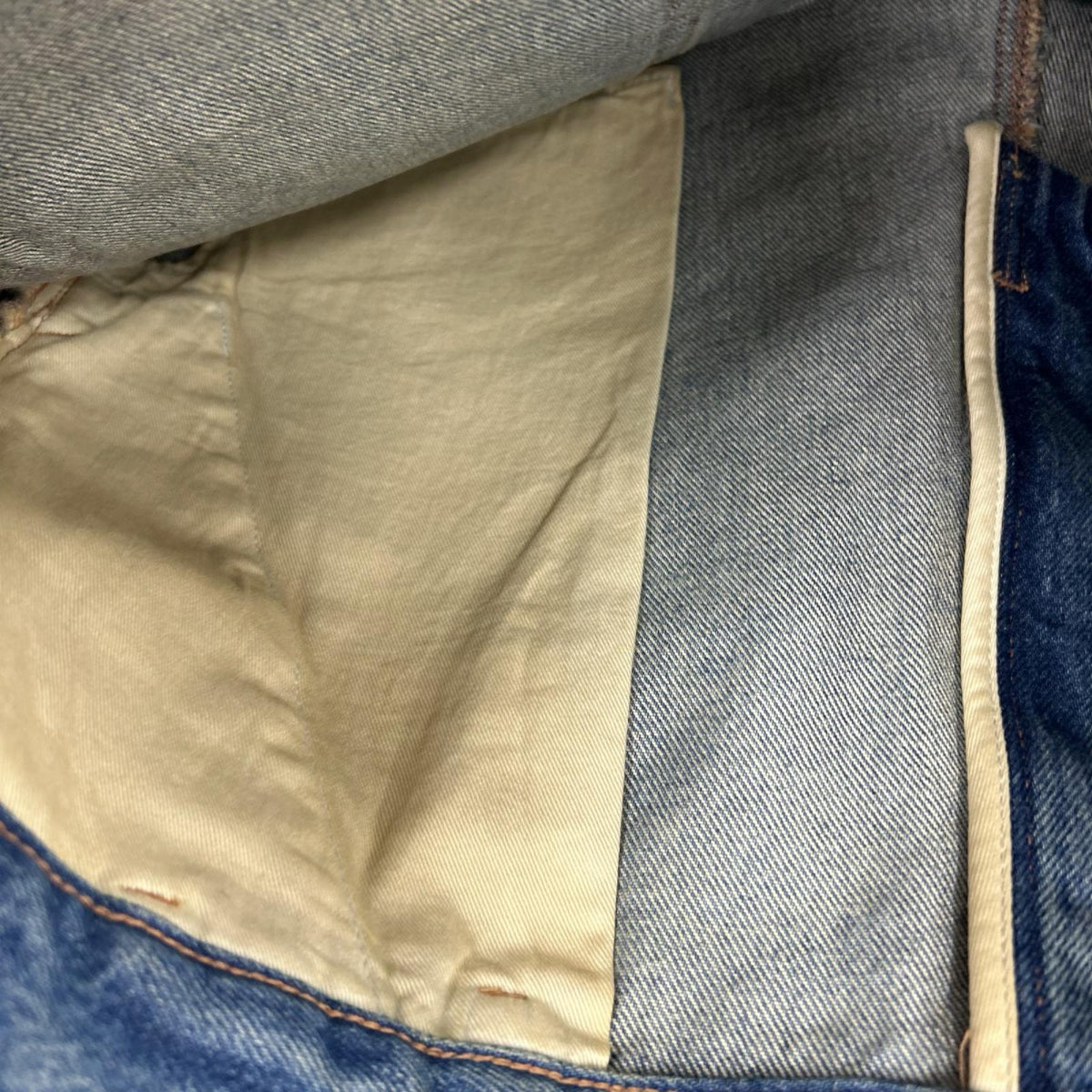 デニムパンツ order 25SS LOOSE DENIM HALF PANTS VINTAGE M ブルー