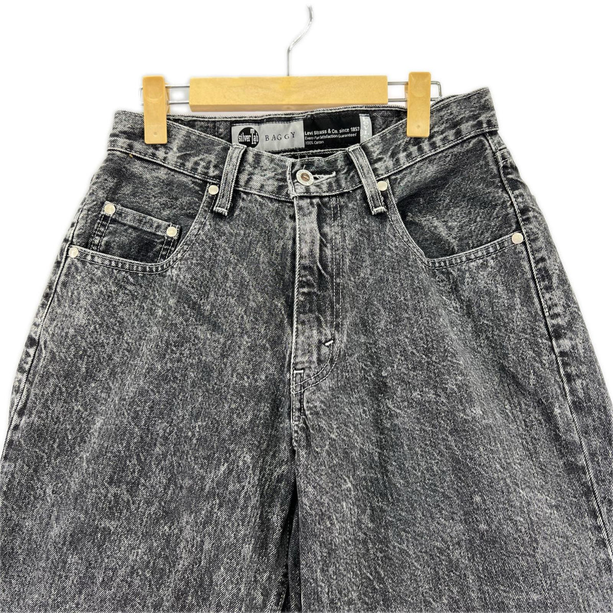 デニムパンツ SILVER TAB ブラックデニム BAGGY W27 27 ブラック