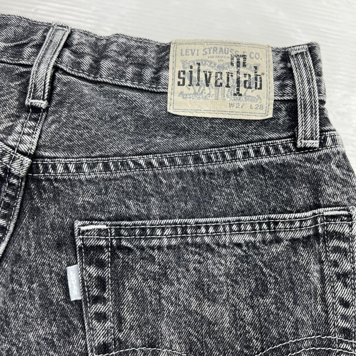 デニムパンツ SILVER TAB ブラックデニム BAGGY W27 27 ブラック