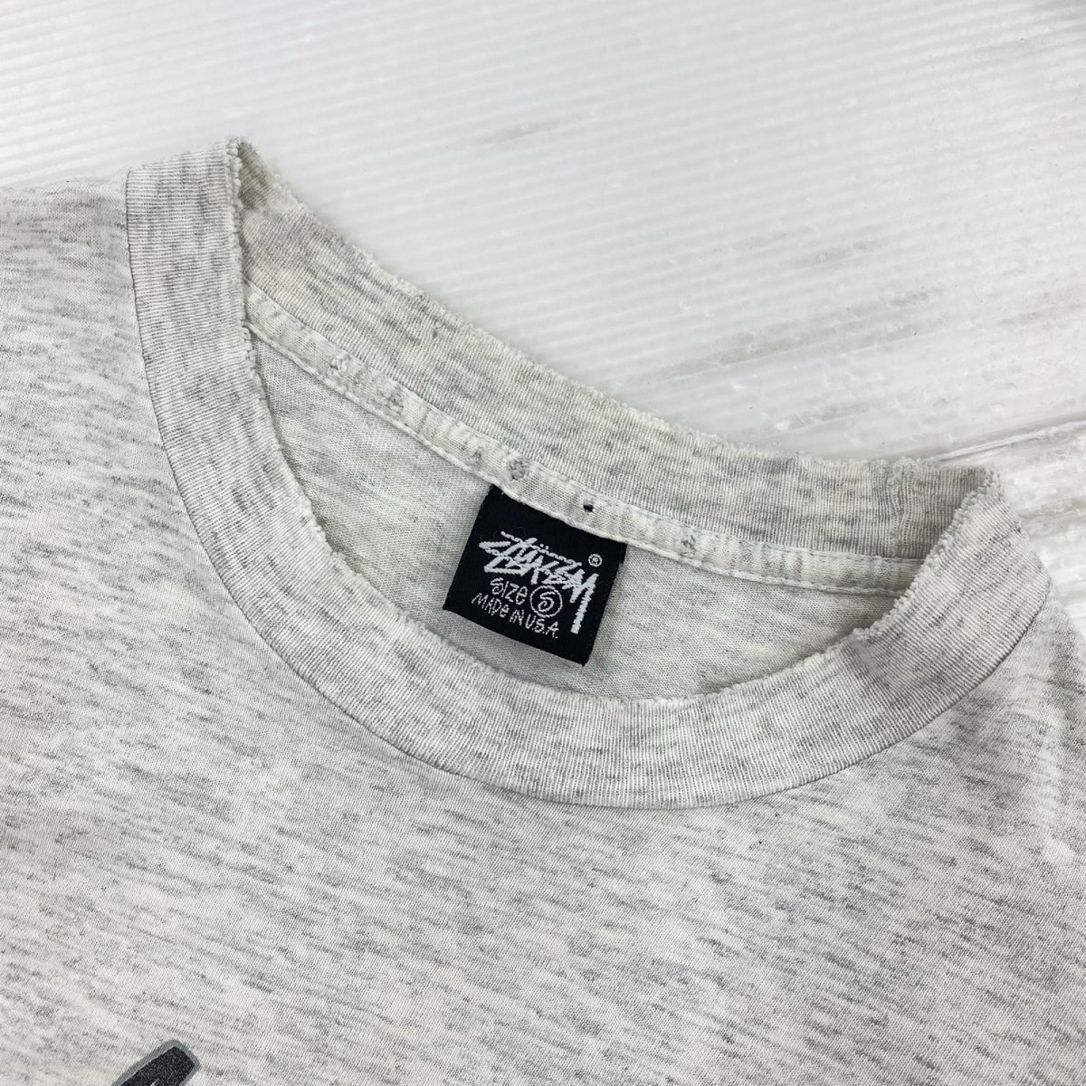 半袖Ｔシャツ オールドSTUSSY Sロゴプリント S グレー